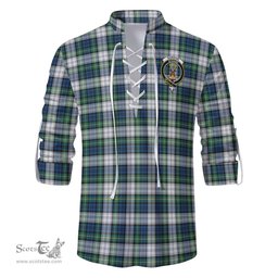 ScotsTee Shop Scottish Gordon Dress Ancient Clan Crest Tartan Mens Scottish Jacobite Ghillie Casual Shirt