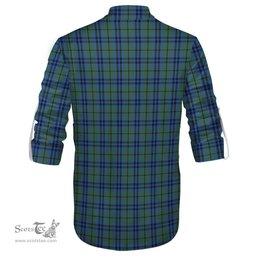 ScotsTee Shop Scottish Keith Clan Crest Tartan Mens Scottish Jacobite Ghillie Casual Shirt