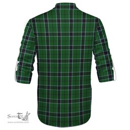 ScotsTee Shop Scottish Innes Hunting Clan Tartan Mens Scottish Jacobite Ghillie Casual Shirt