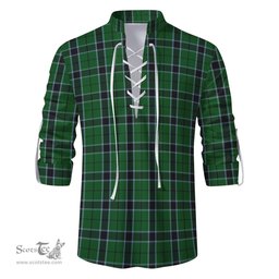 ScotsTee Shop Scottish Innes Hunting Clan Tartan Mens Scottish Jacobite Ghillie Casual Shirt