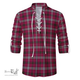 ScotsTee Shop Scottish Little Clan Tartan Mens Scottish Jacobite Ghillie Casual Shirt