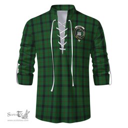 ScotsTee Shop Scottish Kincaid Clan Crest Tartan Mens Scottish Jacobite Ghillie Casual Shirt