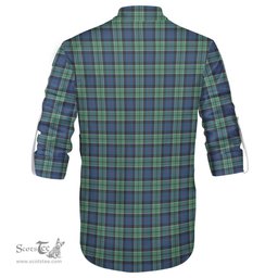 ScotsTee Shop Scottish Leslie Hunting Ancient Clan Crest Tartan Mens Scottish Jacobite Ghillie Casual Shirt