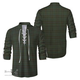 ScotsTee Shop Scottish Kerry County Ireland Clan Tartan Mens Scottish Jacobite Ghillie Casual Shirt