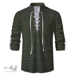 ScotsTee Shop Scottish Kerry County Ireland Clan Tartan Mens Scottish Jacobite Ghillie Casual Shirt