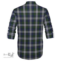 ScotsTee Shop Scottish Gordon Dress Clan Tartan Mens Scottish Jacobite Ghillie Casual Shirt