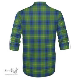 ScotsTee Shop Scottish Johnstone-Johnston Ancient Clan Tartan Mens Scottish Jacobite Ghillie Casual Shirt