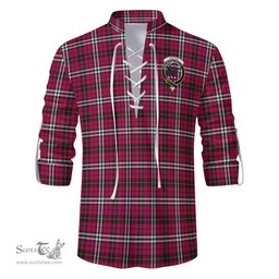 ScotsTee Shop Scottish Little Clan Crest Tartan Mens Scottish Jacobite Ghillie Casual Shirt
