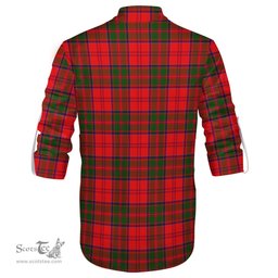 ScotsTee Shop Scottish Heron Clan Tartan Mens Scottish Jacobite Ghillie Casual Shirt