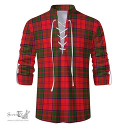 ScotsTee Shop Scottish Heron Clan Tartan Mens Scottish Jacobite Ghillie Casual Shirt