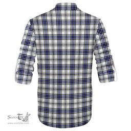 ScotsTee Shop Scottish Hannay Modern Clan Tartan Mens Scottish Jacobite Ghillie Casual Shirt