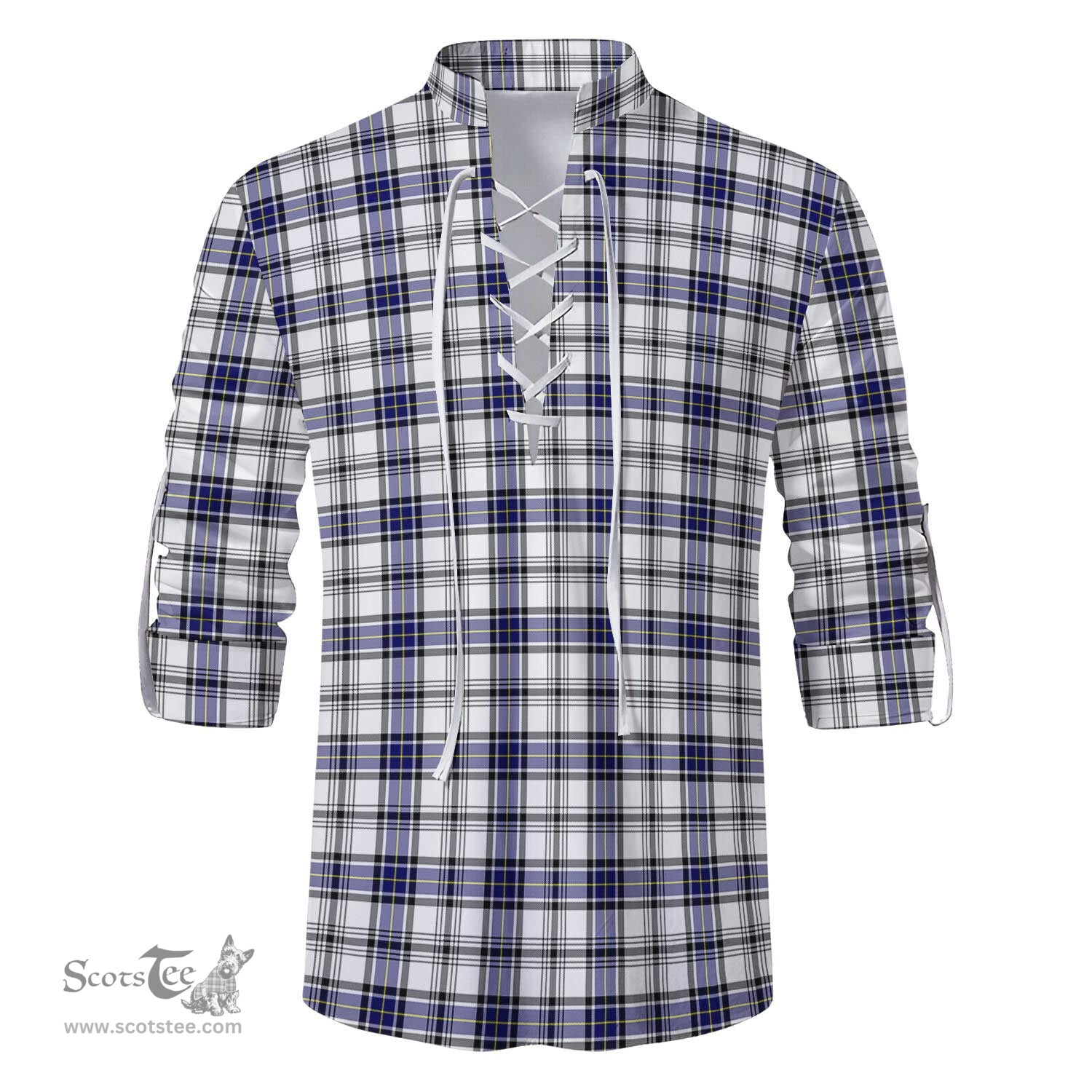 ScotsTee Shop Scottish Hannay Modern Clan Tartan Mens Scottish Jacobite Ghillie Casual Shirt