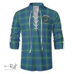 ScotsTee Shop Scottish Hamilton Hunting Ancient Clan Crest Tartan Mens Scottish Jacobite Ghillie Casual Shirt
