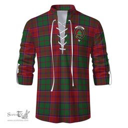 ScotsTee Shop Scottish Grant Clan Crest Tartan Mens Scottish Jacobite Ghillie Casual Shirt