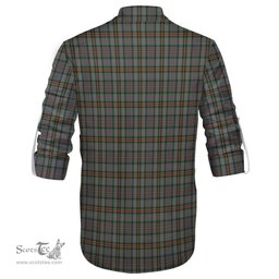 ScotsTee Shop Scottish Howell of Wales Clan Tartan Mens Scottish Jacobite Ghillie Casual Shirt