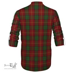 ScotsTee Shop Scottish Kirk Clan Tartan Mens Scottish Jacobite Ghillie Casual Shirt