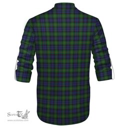 ScotsTee Shop Scottish Gordon Clan Crest Tartan Mens Scottish Jacobite Ghillie Casual Shirt