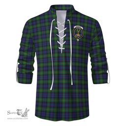 ScotsTee Shop Scottish Gordon Clan Crest Tartan Mens Scottish Jacobite Ghillie Casual Shirt