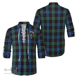 ScotsTee Shop Scottish Guthrie Clan Crest Tartan Mens Scottish Jacobite Ghillie Casual Shirt