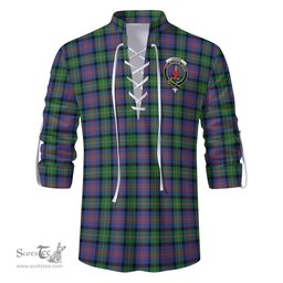 ScotsTee Shop Scottish Logan Ancient Clan Crest Tartan Mens Scottish Jacobite Ghillie Casual Shirt