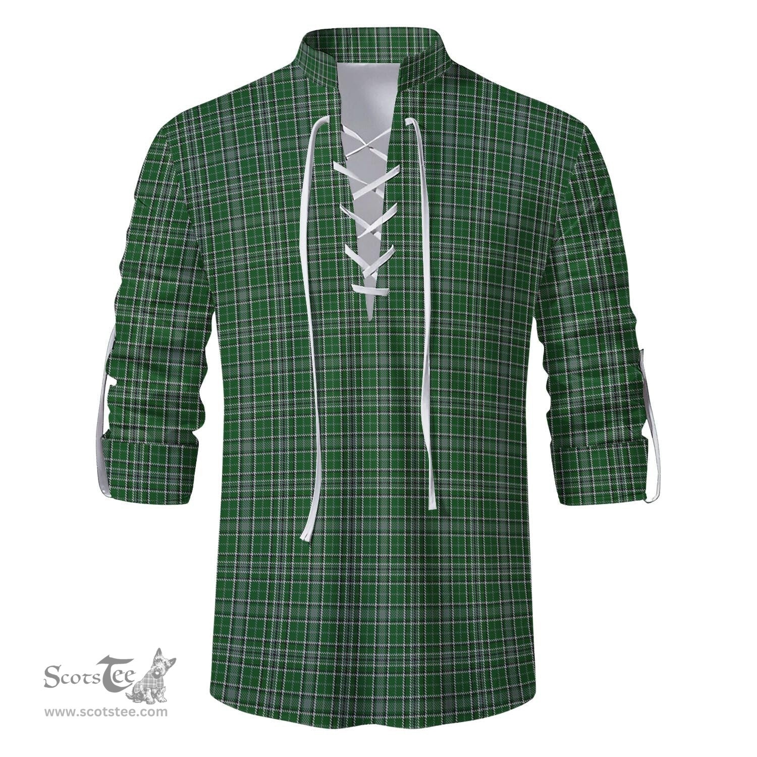 ScotsTee Shop Scottish Gayre Dress Clan Tartan Mens Scottish Jacobite Ghillie Casual Shirt