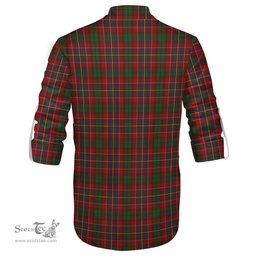ScotsTee Shop Scottish Innes Clan Crest Tartan Mens Scottish Jacobite Ghillie Casual Shirt