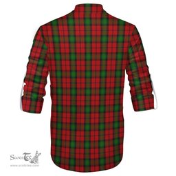 ScotsTee Shop Scottish Kerr Clan Tartan Mens Scottish Jacobite Ghillie Casual Shirt