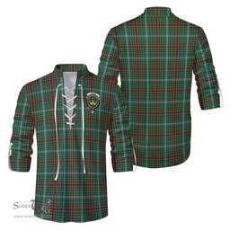 ScotsTee Shop Scottish Gayre Clan Crest Tartan Mens Scottish Jacobite Ghillie Casual Shirt