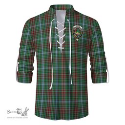ScotsTee Shop Scottish Gayre Clan Crest Tartan Mens Scottish Jacobite Ghillie Casual Shirt