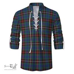 ScotsTee Shop Scottish Fraser Hunting Ancient Clan Tartan Mens Scottish Jacobite Ghillie Casual Shirt