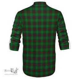 ScotsTee Shop Scottish Halkett Clan Crest Tartan Mens Scottish Jacobite Ghillie Casual Shirt
