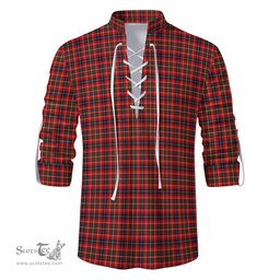 ScotsTee Shop Scottish Innes Modern Clan Tartan Mens Scottish Jacobite Ghillie Casual Shirt