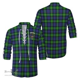 ScotsTee Shop Scottish Gordon Modern Clan Crest Tartan Mens Scottish Jacobite Ghillie Casual Shirt
