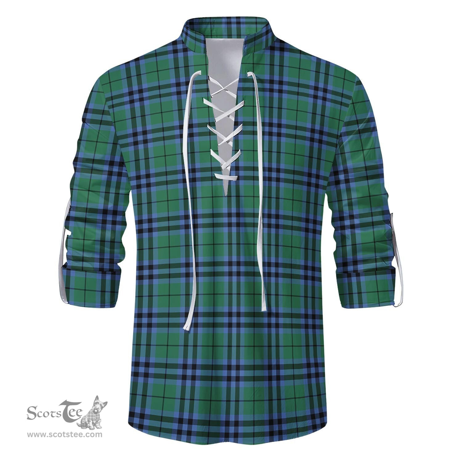 ScotsTee Shop Scottish Keith Ancient Clan Tartan Mens Scottish Jacobite Ghillie Casual Shirt