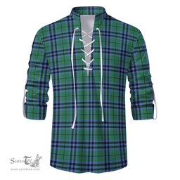 ScotsTee Shop Scottish Keith Ancient Clan Tartan Mens Scottish Jacobite Ghillie Casual Shirt