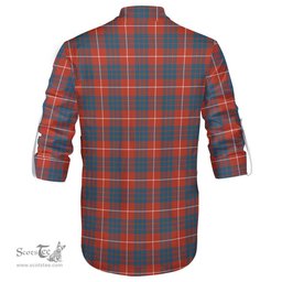 ScotsTee Shop Scottish Hamilton Ancient Clan Crest Tartan Mens Scottish Jacobite Ghillie Casual Shirt