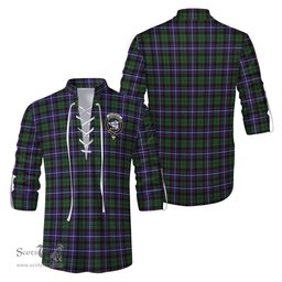 ScotsTee Shop Scottish Galbraith Modern Clan Crest Tartan Mens Scottish Jacobite Ghillie Casual Shirt
