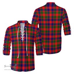 ScotsTee Shop Scottish Gow of Skeoch Clan Tartan Mens Scottish Jacobite Ghillie Casual Shirt