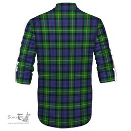 ScotsTee Shop Scottish Gordon Modern Clan Tartan Mens Scottish Jacobite Ghillie Casual Shirt