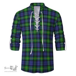 ScotsTee Shop Scottish Gordon Modern Clan Tartan Mens Scottish Jacobite Ghillie Casual Shirt