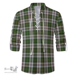 ScotsTee Shop Scottish Hay White Dress Clan Tartan Mens Scottish Jacobite Ghillie Casual Shirt