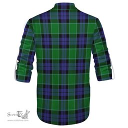 ScotsTee Shop Scottish Haldane Clan Tartan Mens Scottish Jacobite Ghillie Casual Shirt
