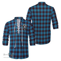 ScotsTee Shop Scottish Home Ancient Clan Crest Tartan Mens Scottish Jacobite Ghillie Casual Shirt