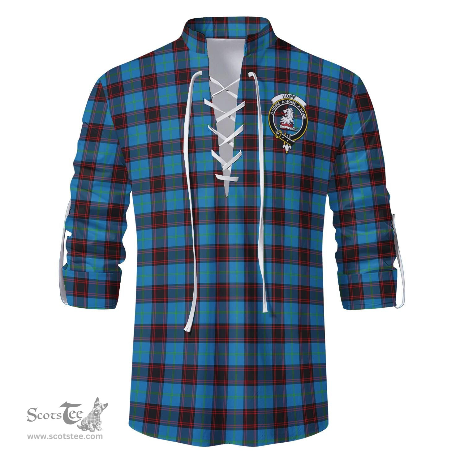 ScotsTee Shop Scottish Home Ancient Clan Crest Tartan Mens Scottish Jacobite Ghillie Casual Shirt