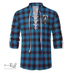 ScotsTee Shop Scottish Home Ancient Clan Crest Tartan Mens Scottish Jacobite Ghillie Casual Shirt