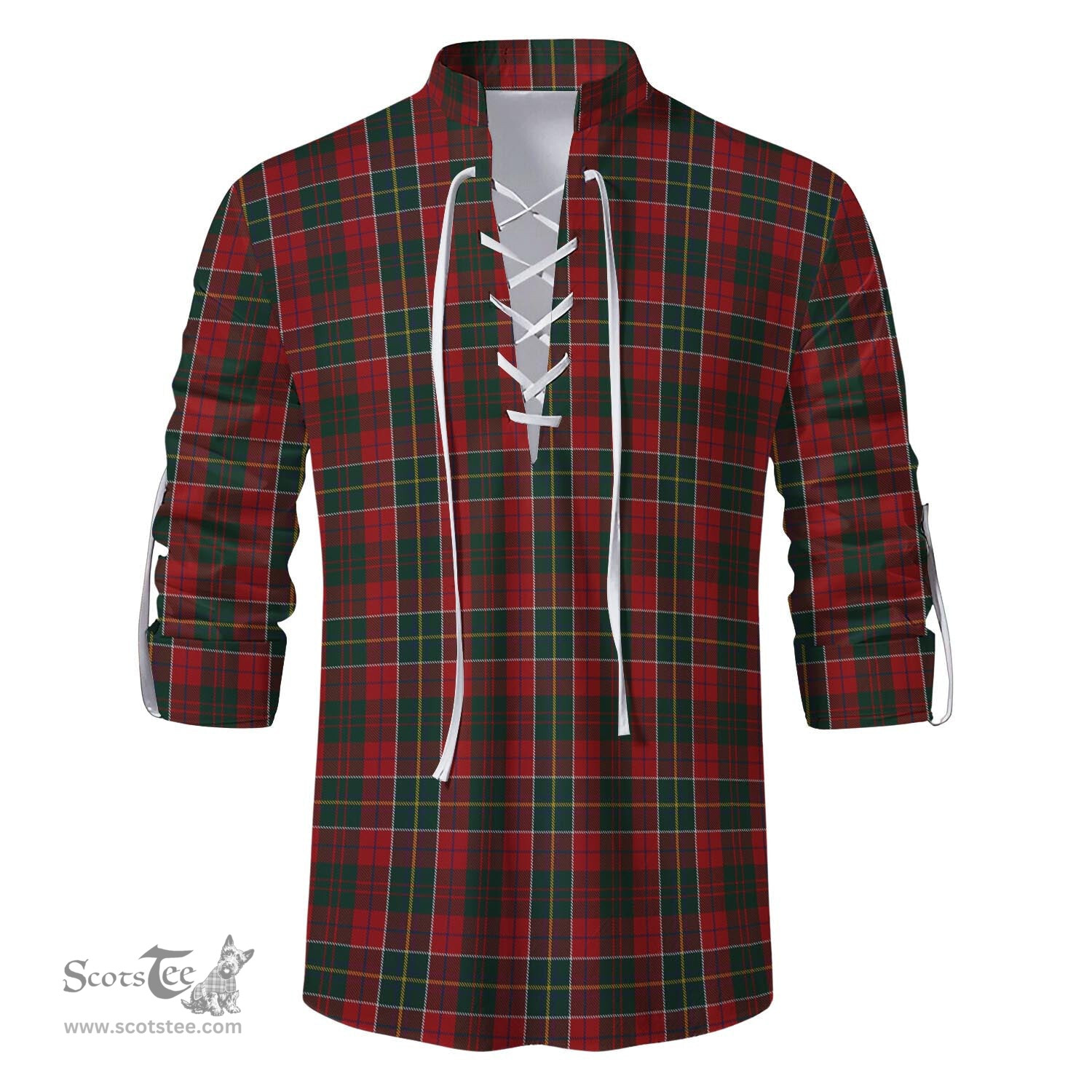 ScotsTee Shop Scottish Hunter USA Clan Tartan Mens Scottish Jacobite Ghillie Casual Shirt
