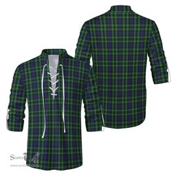 ScotsTee Shop Scottish Graham of Montrose Clan Tartan Mens Scottish Jacobite Ghillie Casual Shirt