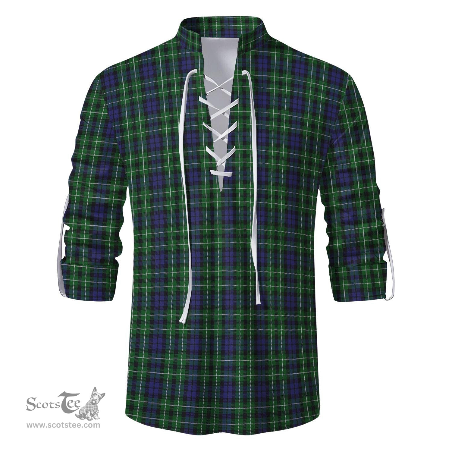 ScotsTee Shop Scottish Graham of Montrose Clan Tartan Mens Scottish Jacobite Ghillie Casual Shirt
