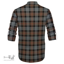 ScotsTee Shop Scottish Gunn Weathered Clan Crest Tartan Mens Scottish Jacobite Ghillie Casual Shirt