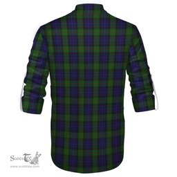 ScotsTee Shop Scottish Gunn Clan Tartan Mens Scottish Jacobite Ghillie Casual Shirt